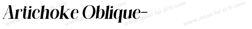 Artichoke Oblique字体转换